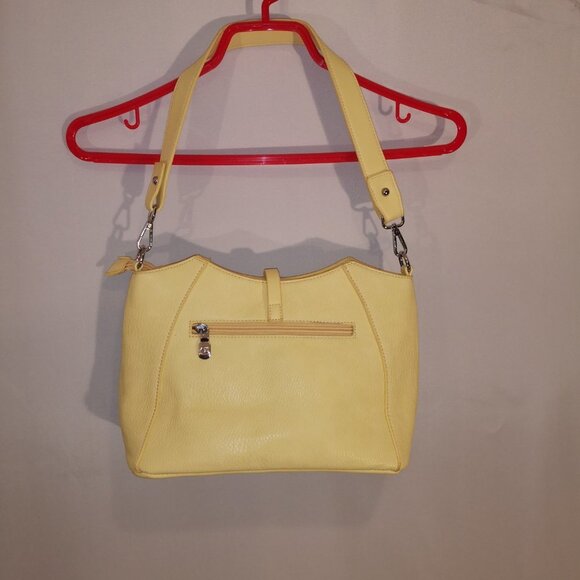 Blush Ladies Man Made Materials Yellow Zipper Closure Handbag / Shoulder Bag - Picture 2 of 7
